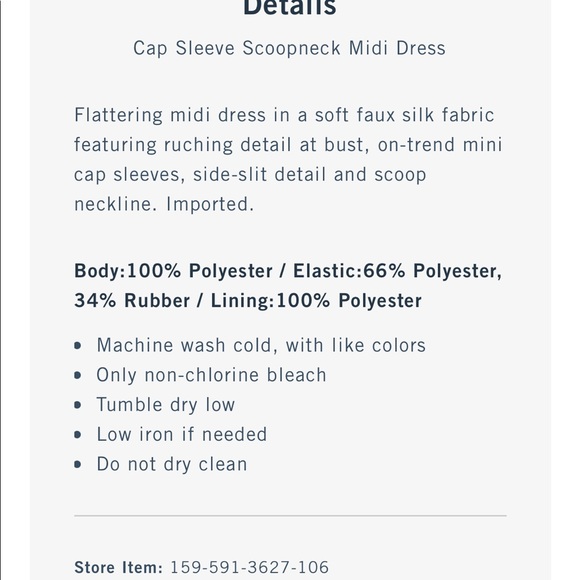 A&f cap sleeve scoop neck midi dress XXS - Picture 5 of 9